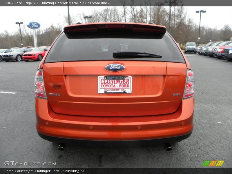 Blazing Copper Metallic / Charcoal Black 2007 Ford Edge SEL