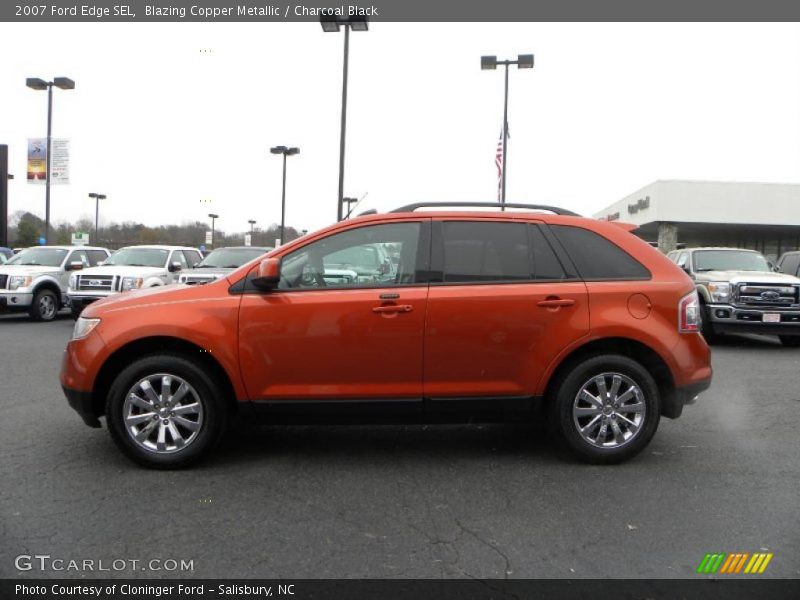 Blazing Copper Metallic / Charcoal Black 2007 Ford Edge SEL