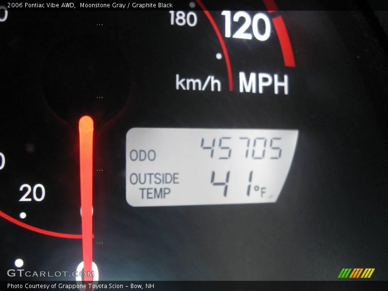 Moonstone Gray / Graphite Black 2006 Pontiac Vibe AWD