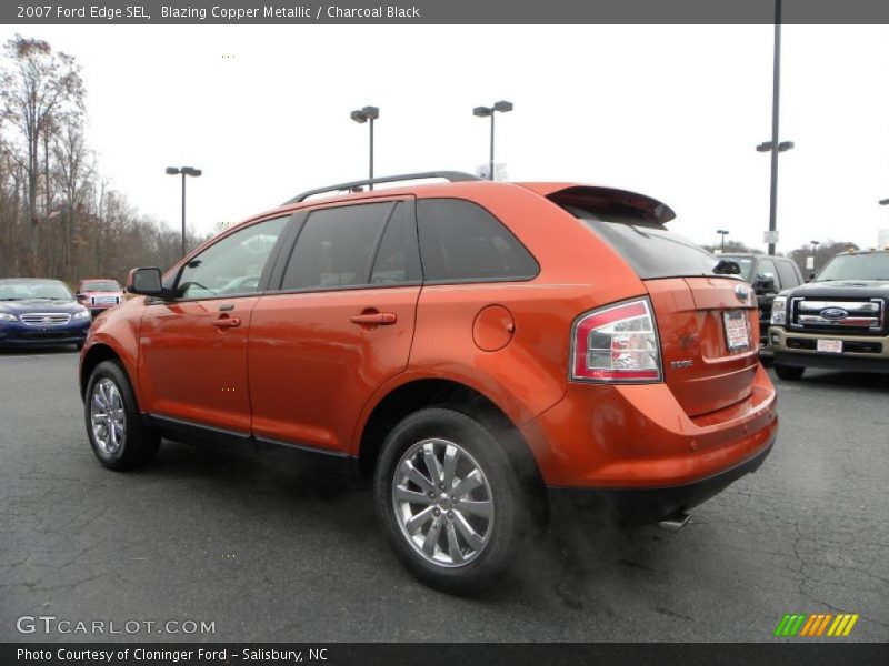Blazing Copper Metallic / Charcoal Black 2007 Ford Edge SEL