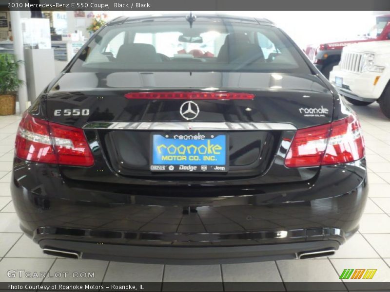 Black / Black 2010 Mercedes-Benz E 550 Coupe