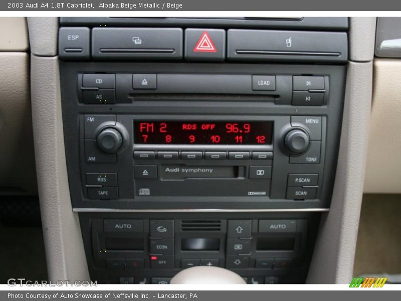 Controls of 2003 A4 1.8T Cabriolet