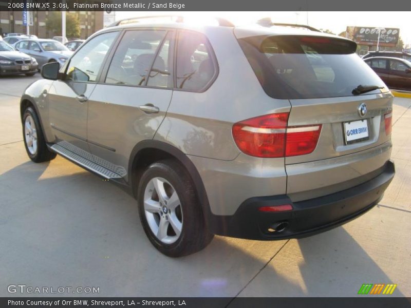 Platinum Bronze Metallic / Sand Beige 2008 BMW X5 3.0si