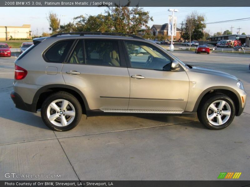 Platinum Bronze Metallic / Sand Beige 2008 BMW X5 3.0si