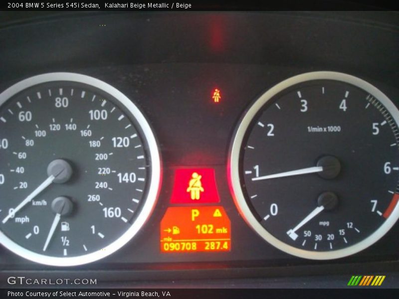 Kalahari Beige Metallic / Beige 2004 BMW 5 Series 545i Sedan