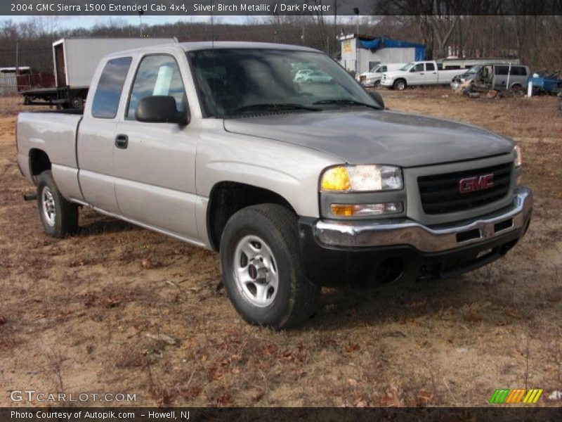 Silver Birch Metallic / Dark Pewter 2004 GMC Sierra 1500 Extended Cab 4x4