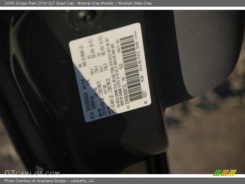 Mineral Gray Metallic / Medium Slate Gray 2006 Dodge Ram 2500 SLT Quad Cab