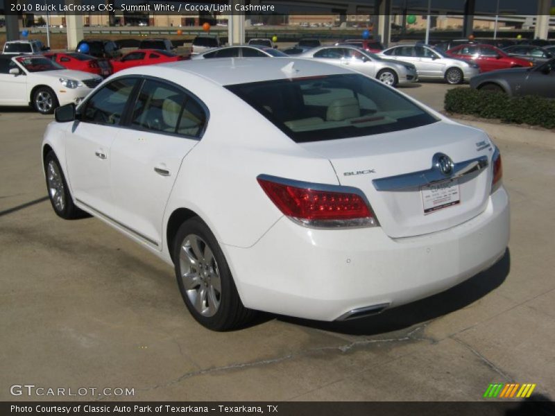 Summit White / Cocoa/Light Cashmere 2010 Buick LaCrosse CXS