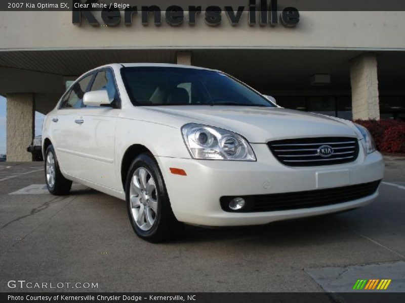 Clear White / Beige 2007 Kia Optima EX