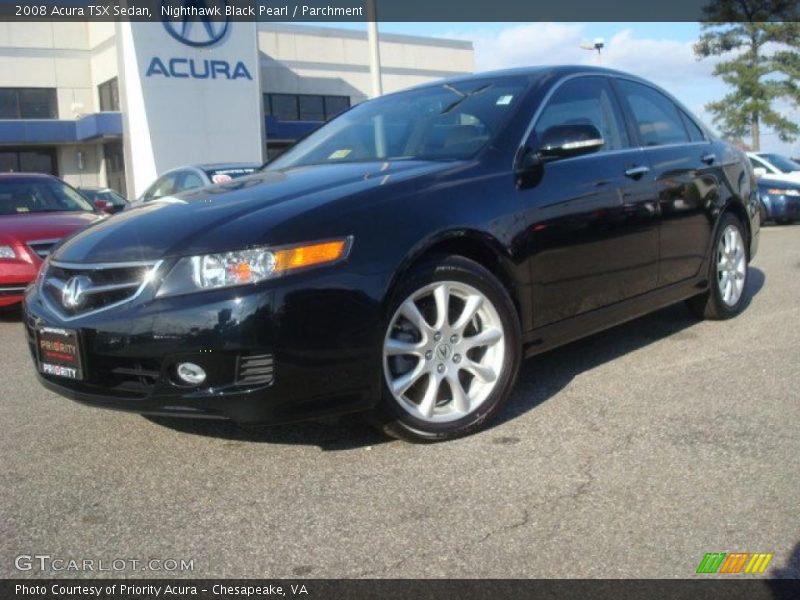 Nighthawk Black Pearl / Parchment 2008 Acura TSX Sedan