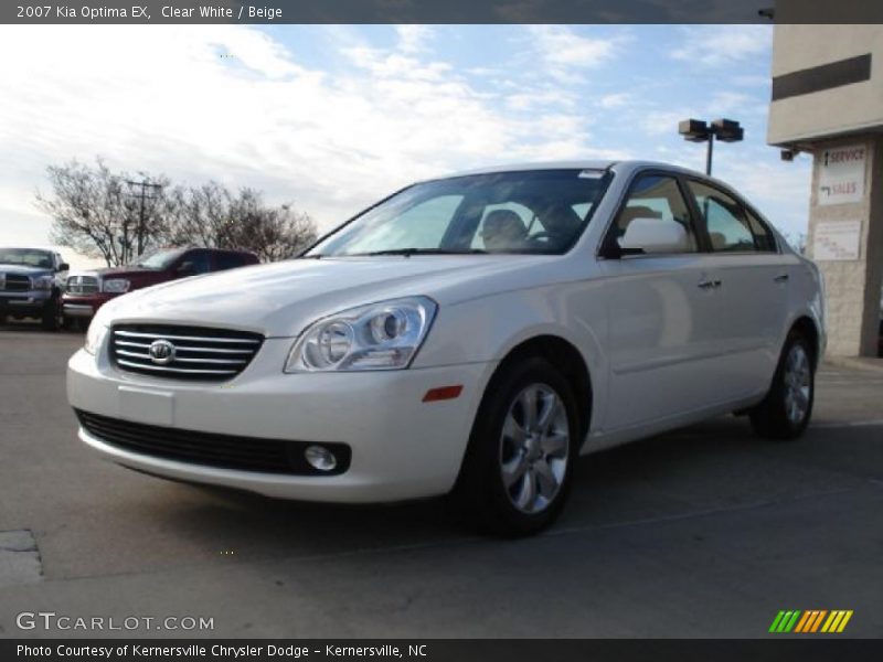 Clear White / Beige 2007 Kia Optima EX