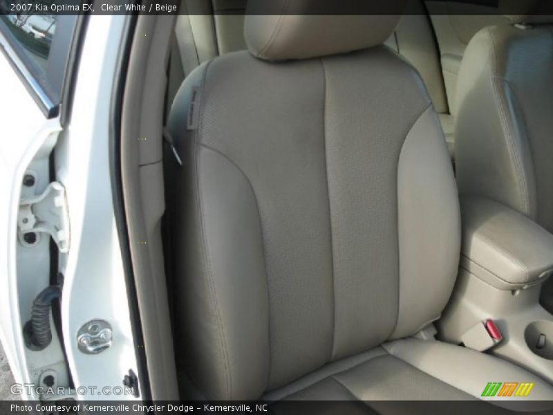 Clear White / Beige 2007 Kia Optima EX