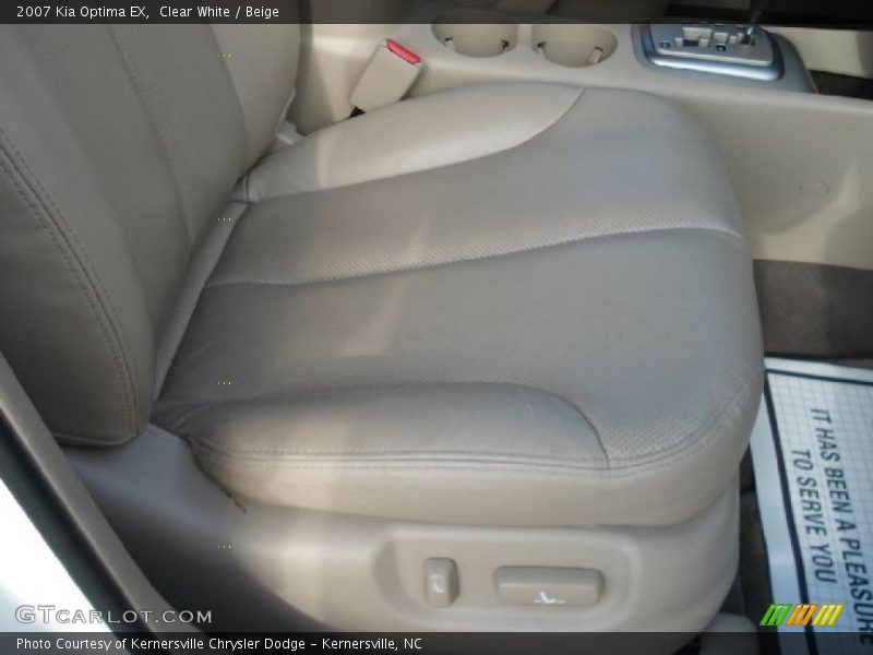 Clear White / Beige 2007 Kia Optima EX