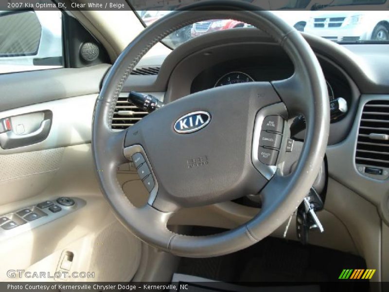 Clear White / Beige 2007 Kia Optima EX