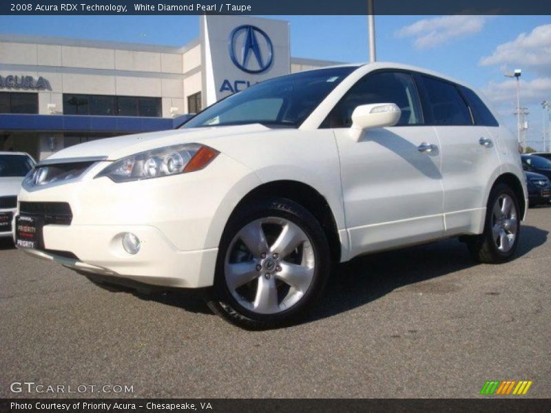 White Diamond Pearl / Taupe 2008 Acura RDX Technology