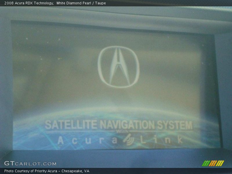 White Diamond Pearl / Taupe 2008 Acura RDX Technology
