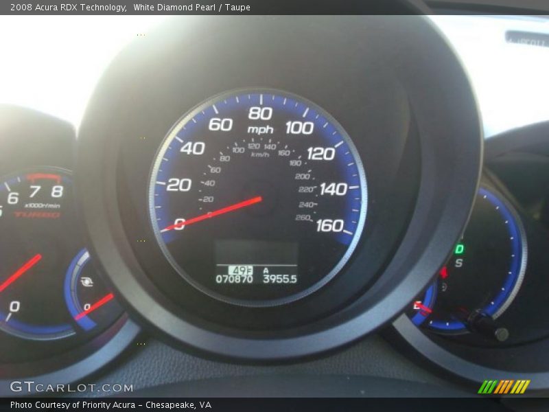 White Diamond Pearl / Taupe 2008 Acura RDX Technology