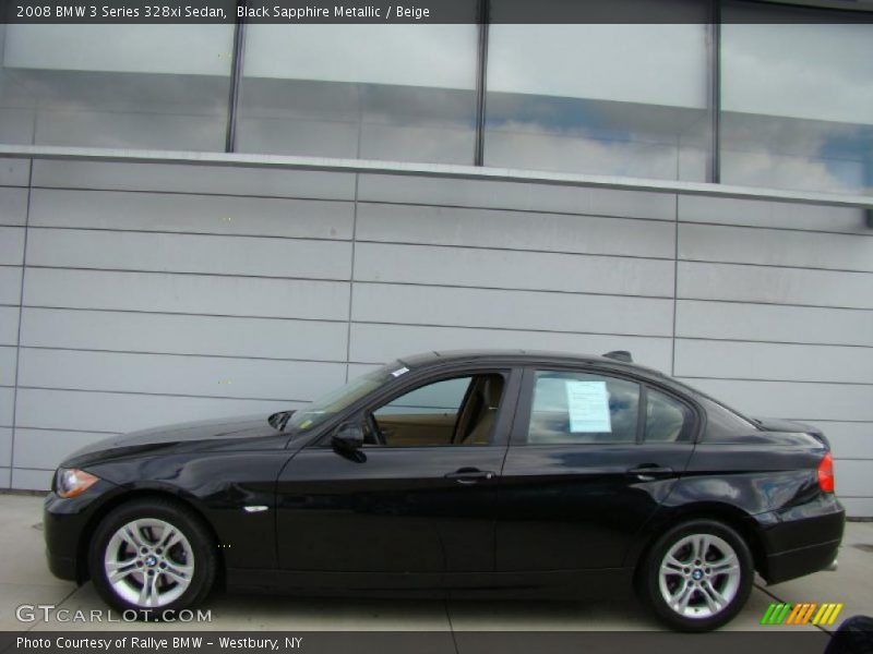 Black Sapphire Metallic / Beige 2008 BMW 3 Series 328xi Sedan