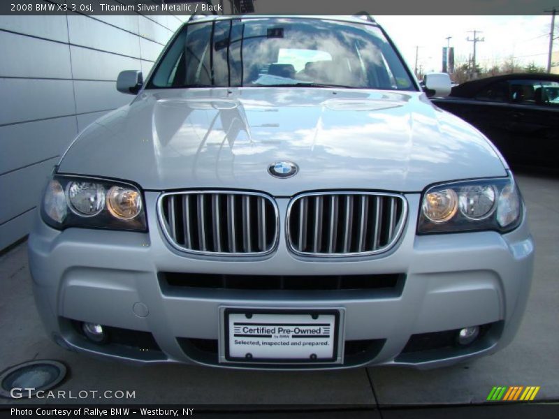 Titanium Silver Metallic / Black 2008 BMW X3 3.0si