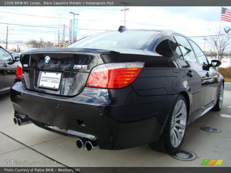 Black Sapphire Metallic / Indianapolis Red 2008 BMW M5 Sedan