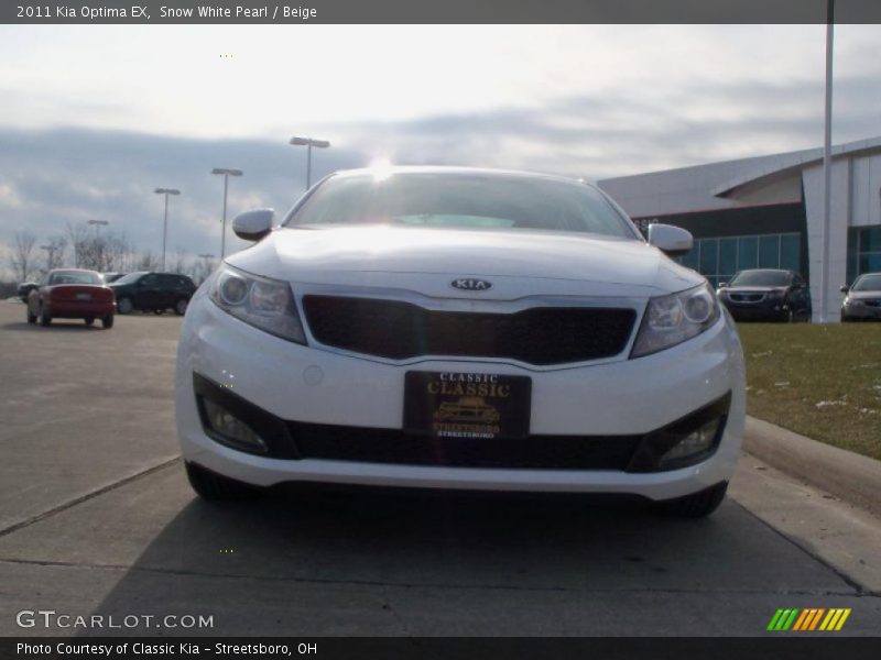 Snow White Pearl / Beige 2011 Kia Optima EX