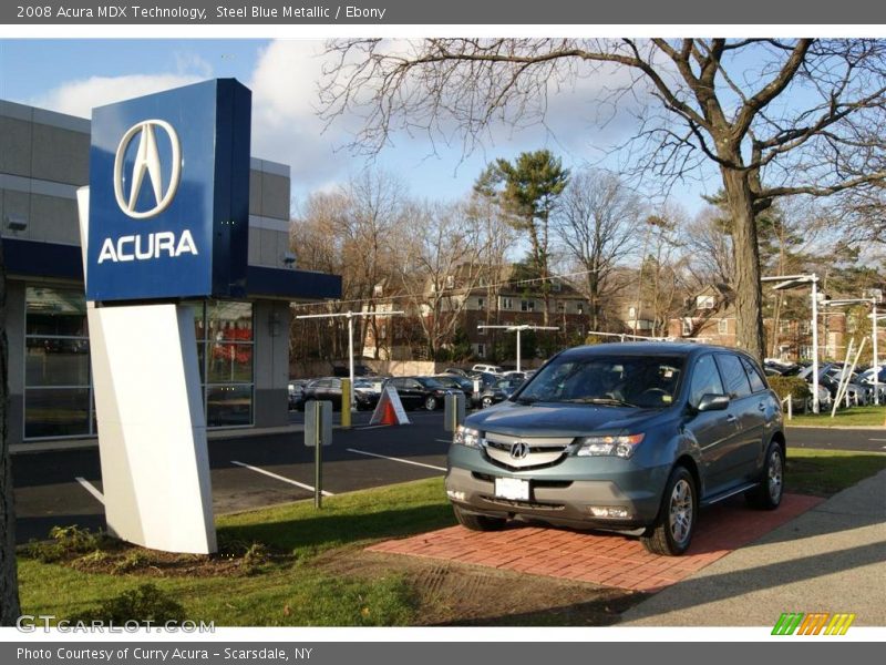 Steel Blue Metallic / Ebony 2008 Acura MDX Technology