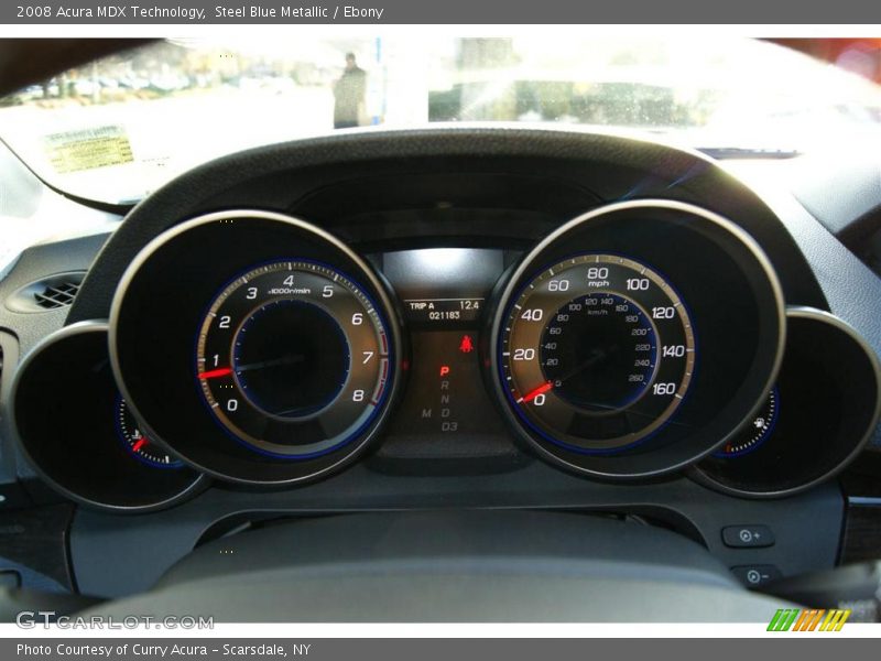 Steel Blue Metallic / Ebony 2008 Acura MDX Technology