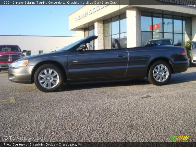 Graphite Metallic / Dark Slate Gray 2004 Chrysler Sebring Touring Convertible