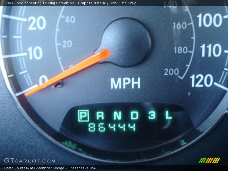 Graphite Metallic / Dark Slate Gray 2004 Chrysler Sebring Touring Convertible