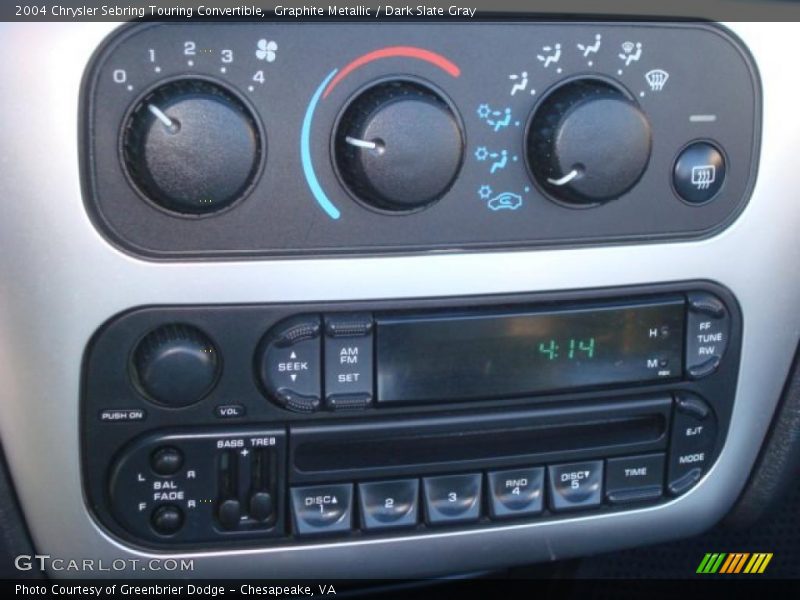 Graphite Metallic / Dark Slate Gray 2004 Chrysler Sebring Touring Convertible