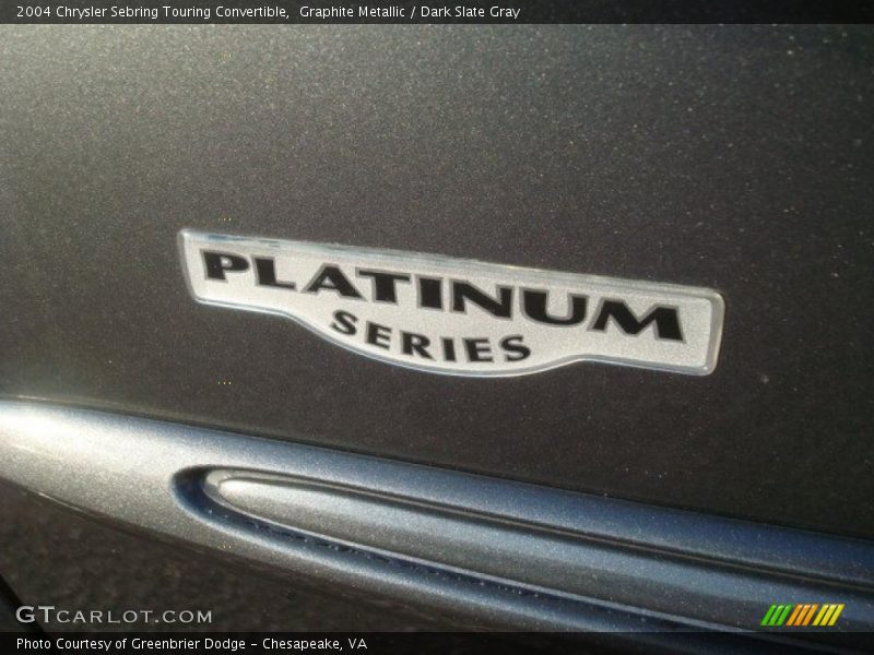 Graphite Metallic / Dark Slate Gray 2004 Chrysler Sebring Touring Convertible