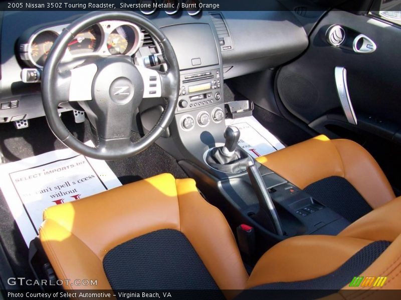 Silverstone Metallic / Burnt Orange 2005 Nissan 350Z Touring Roadster