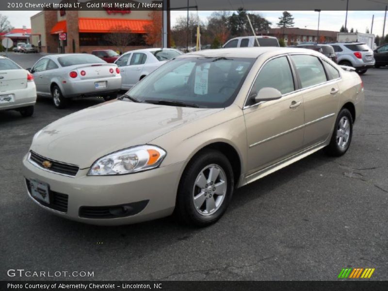 Gold Mist Metallic / Neutral 2010 Chevrolet Impala LT