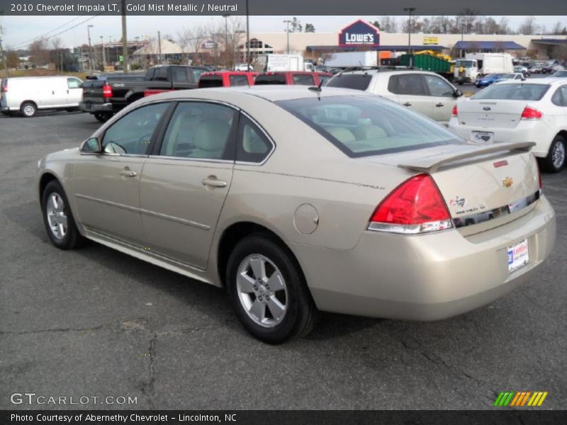 Gold Mist Metallic / Neutral 2010 Chevrolet Impala LT