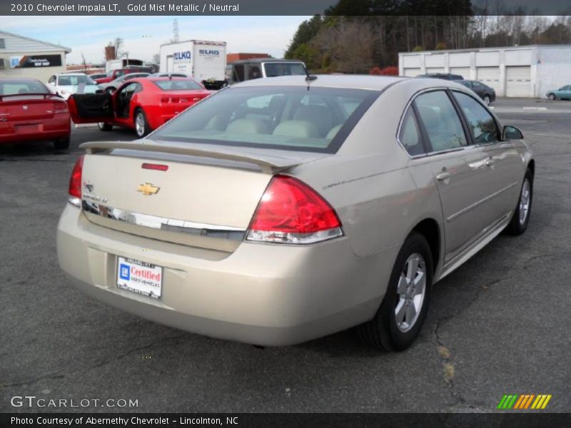 Gold Mist Metallic / Neutral 2010 Chevrolet Impala LT