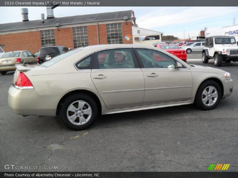 Gold Mist Metallic / Neutral 2010 Chevrolet Impala LT