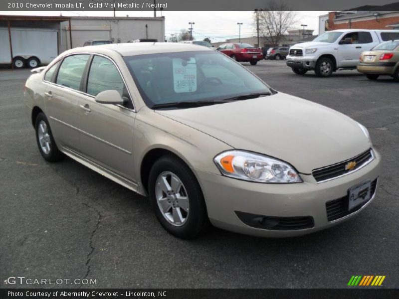 Gold Mist Metallic / Neutral 2010 Chevrolet Impala LT