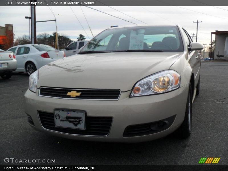 Gold Mist Metallic / Neutral 2010 Chevrolet Impala LT