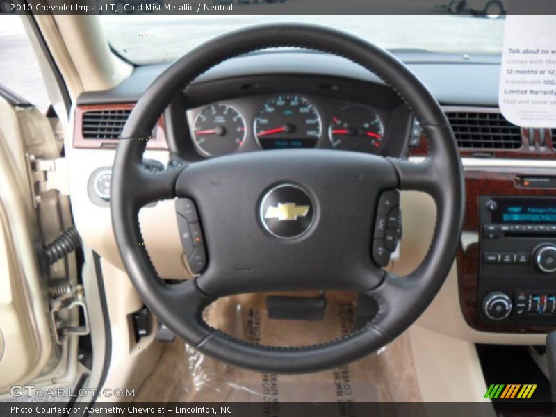 Gold Mist Metallic / Neutral 2010 Chevrolet Impala LT