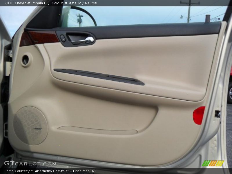 Gold Mist Metallic / Neutral 2010 Chevrolet Impala LT