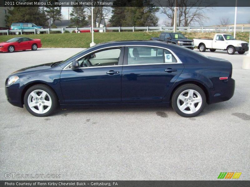 Imperial Blue Metallic / Titanium 2011 Chevrolet Malibu LS