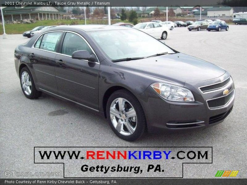Taupe Gray Metallic / Titanium 2011 Chevrolet Malibu LT