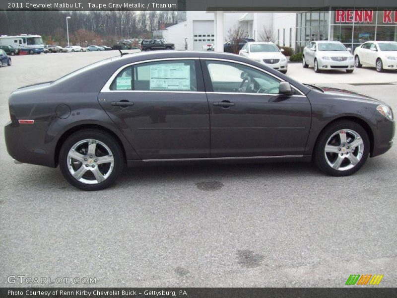 Taupe Gray Metallic / Titanium 2011 Chevrolet Malibu LT