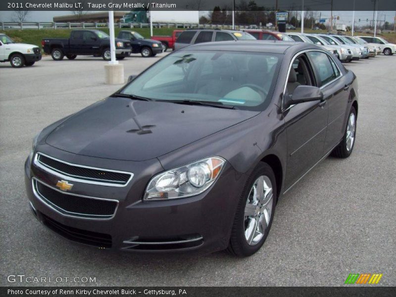 Taupe Gray Metallic / Titanium 2011 Chevrolet Malibu LT