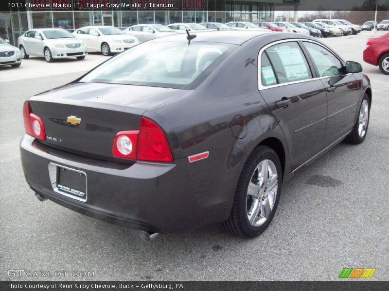 Taupe Gray Metallic / Titanium 2011 Chevrolet Malibu LT