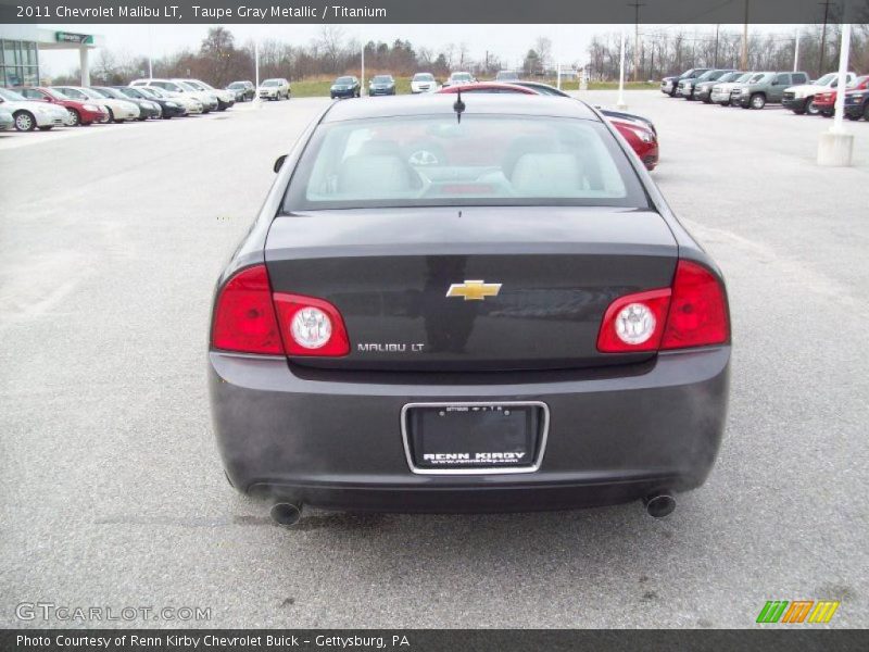 Taupe Gray Metallic / Titanium 2011 Chevrolet Malibu LT