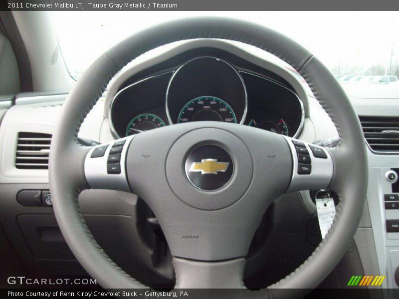 Taupe Gray Metallic / Titanium 2011 Chevrolet Malibu LT