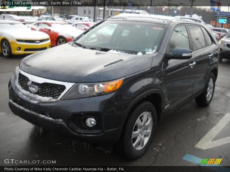 Pacific Blue / Gray 2011 Kia Sorento LX AWD