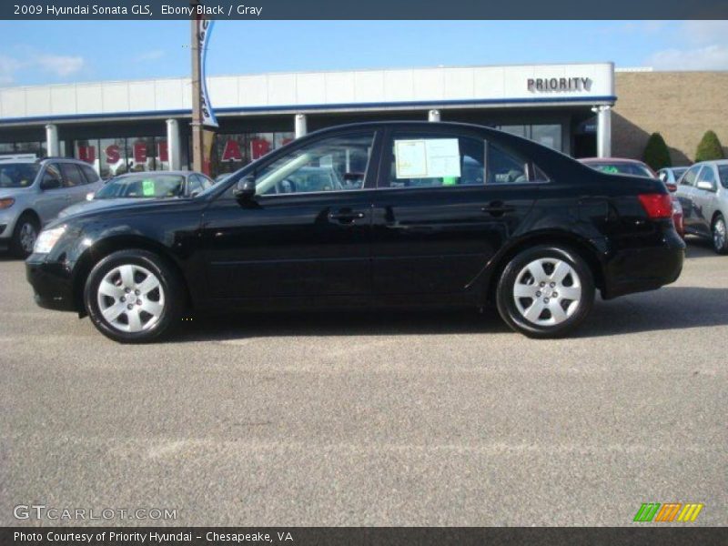 Ebony Black / Gray 2009 Hyundai Sonata GLS