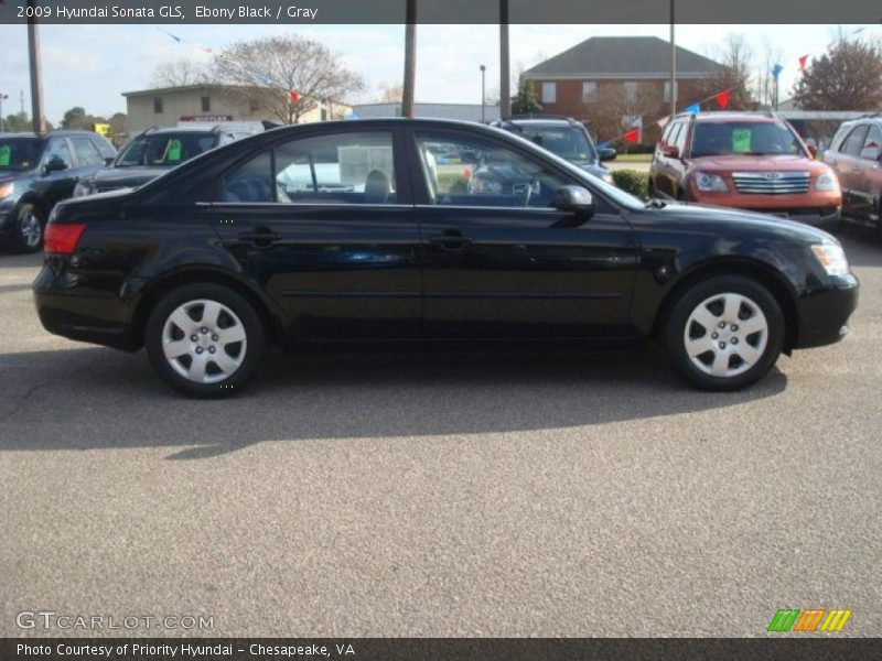 Ebony Black / Gray 2009 Hyundai Sonata GLS